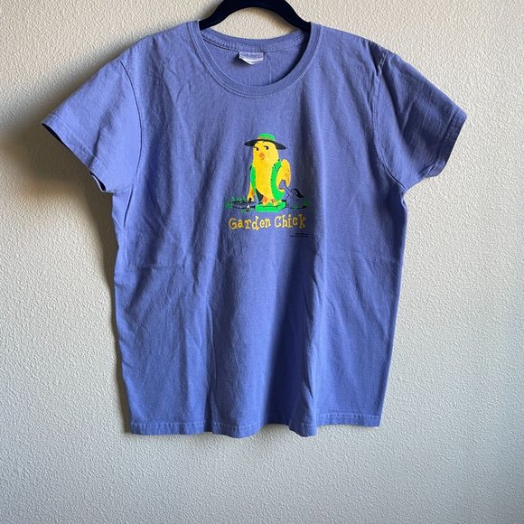 4/$25 Garden Chick TShirt Short Sleeve 2005 Earth Sun Moon Gildan Ultra Cotton - Picture 3 of 8